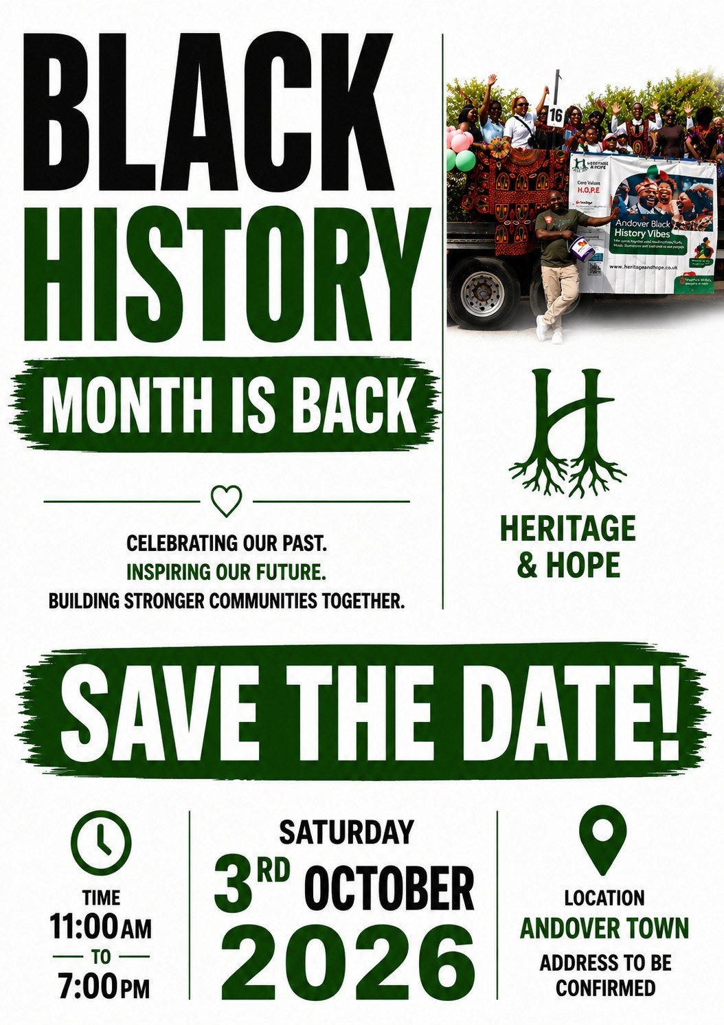 Andover Black History Month 2026 event poster